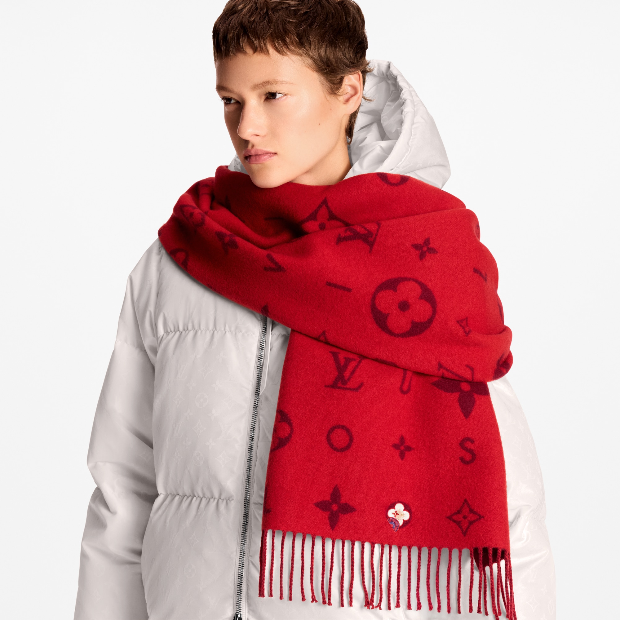 LOUIS VUITTON Reykjavik マフラー 赤 Lunar New Year Vivienne Reykjavik 2.0 Scarf . - Luxury Accessories
